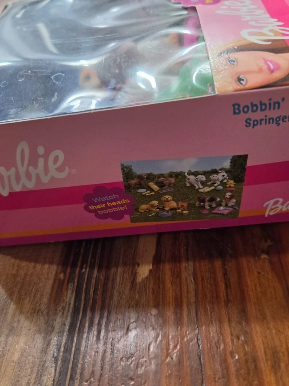 Barbie Bobbin’ Bow‑Wows Springer Spaniel Pups Bobble Heads #67388 New Sealed